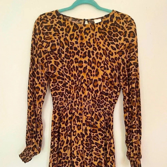 H&M Leopard Maxi Print Dress, Excellent Condition🐆Worn 2 times - Picture 3 of 9